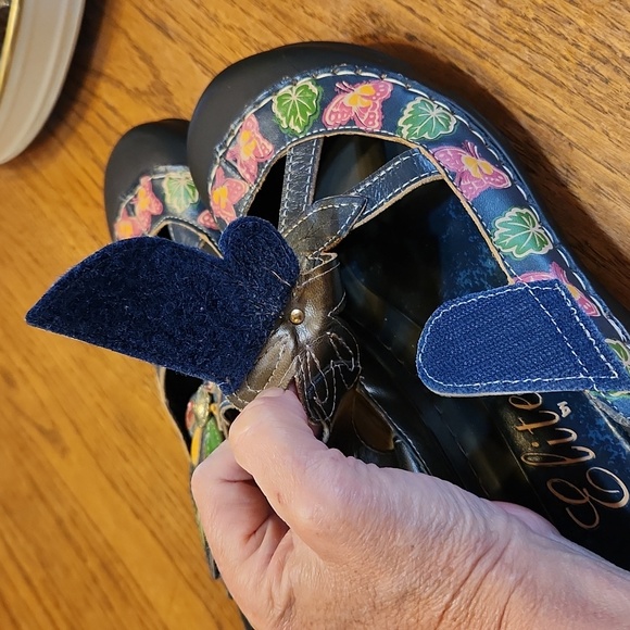 Elite by Corky's Summer Printed Butterfly Floral Artsy Slip On Size 40 - Picture 9 of 9